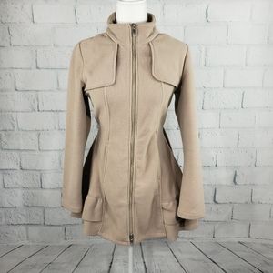 Eiuissa - Tan zipper up trench coat